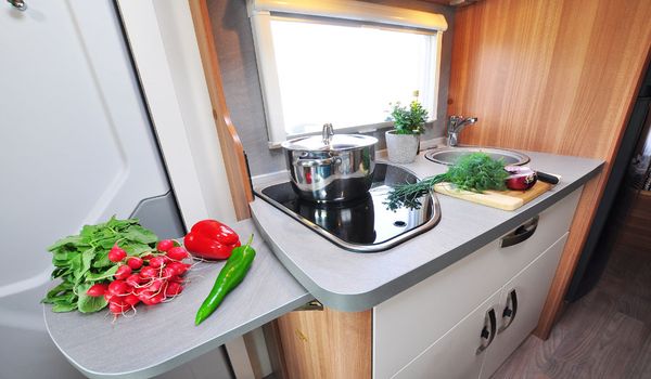 Cooking in a motorhome
