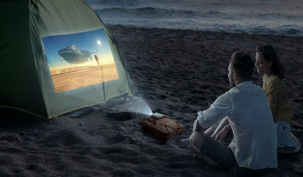 portable projector for campervans