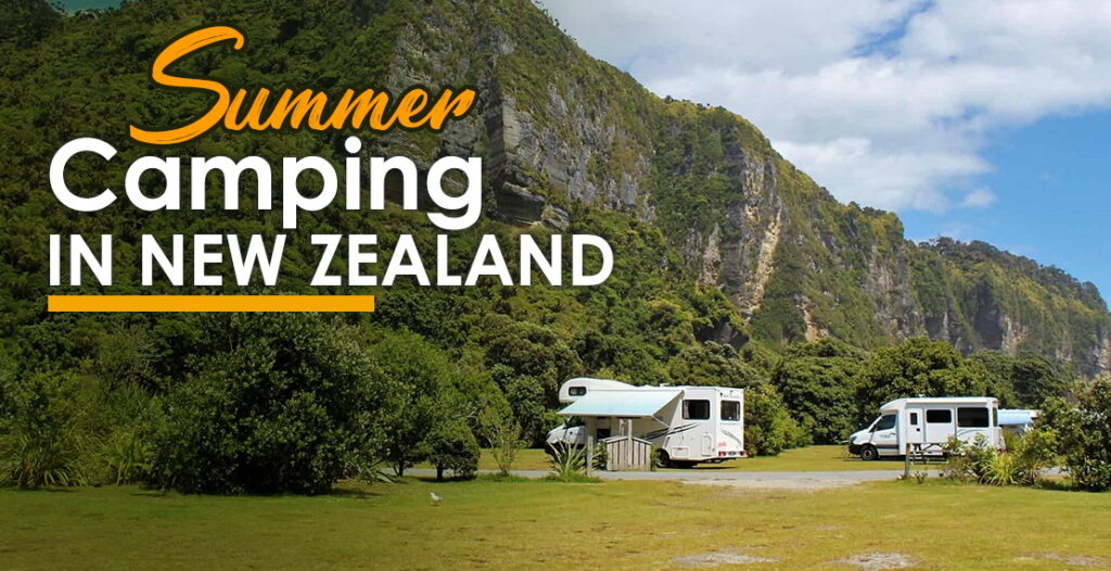 Summer camping in New Zealand