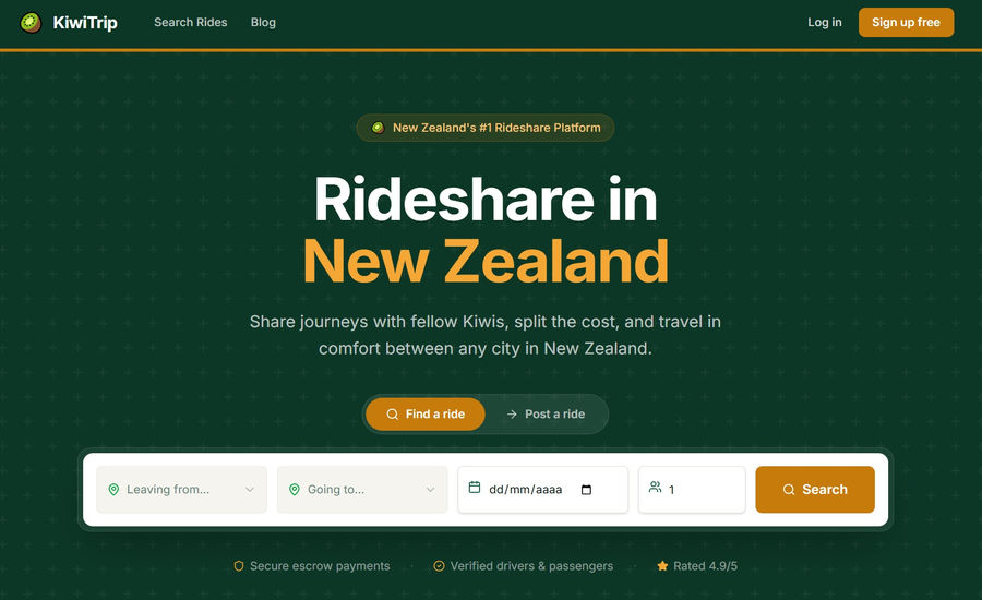 Kiwi Trip website
