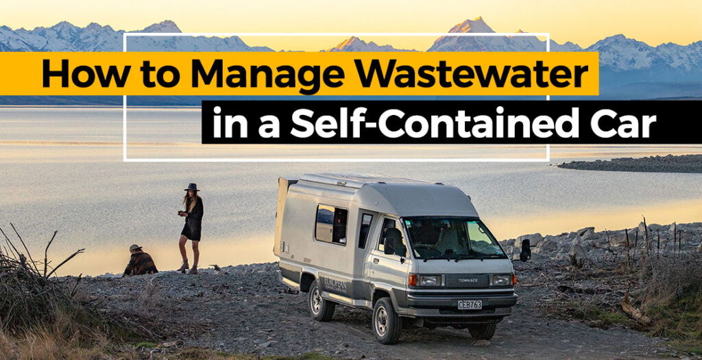 Wastewater management in a self-contained car