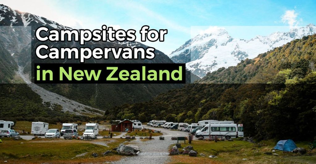 Campsites for campervans in New Zealand